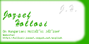 jozsef hollosi business card